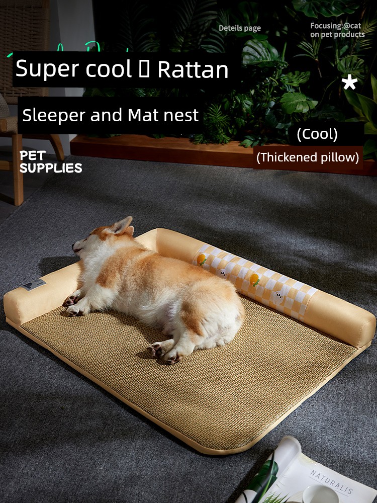 Pet Dog Mat Summer Cooling Kennel Pad Sleep Use All Year Round Neutral Removable and Washable Ice Pad Summer Mattress