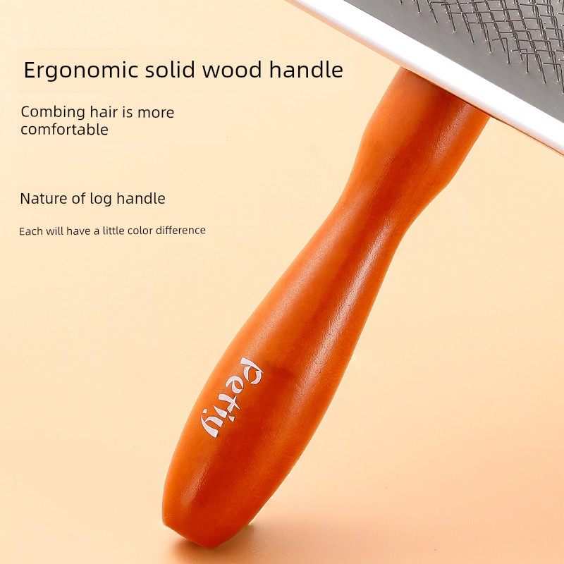 Petiy Щетка-расческа с деревянной ручкой