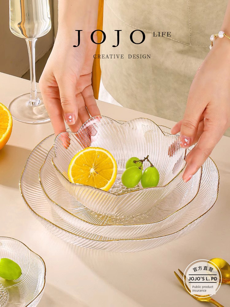 Jojo's L. Pd. Gillen. Glass Fruit Plate Living Room Coffee Table Minimalist Modern High-End Entry Lux | Gillian