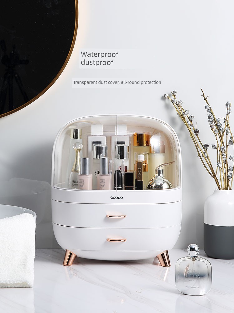 Cosmetics Storage Box Dustproof For Home Large Capacity Cosmetic Case Desktop Finishing Box Dressing Table Skincare Shelves