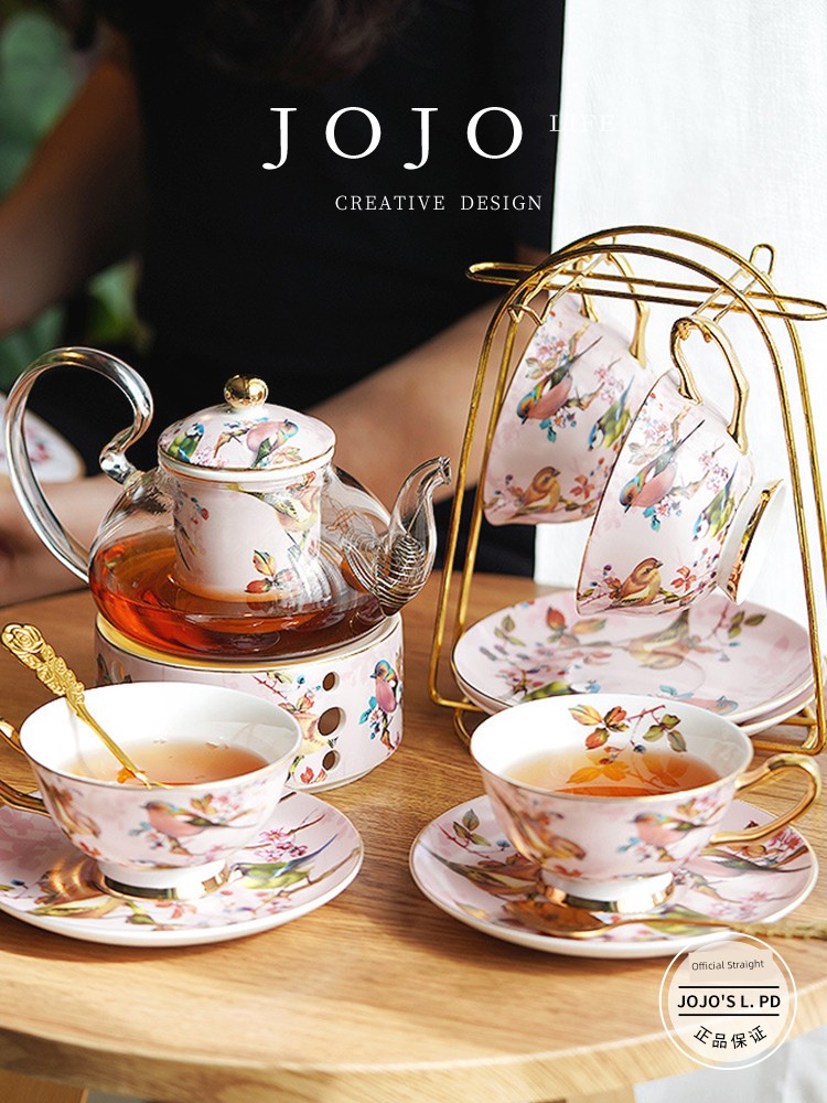 Jojo's L. Pd. Collection. Flower Tea Teapot Set European Teapot Heat-Resistant Glass | Song Collection