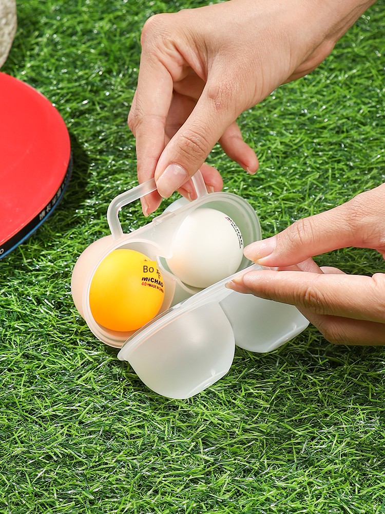 Thickened Table Tennis Ball Box Small Ball Box Table Tennis Special Portable Outer Ball Box Can Hold Two Ball Strap Handles