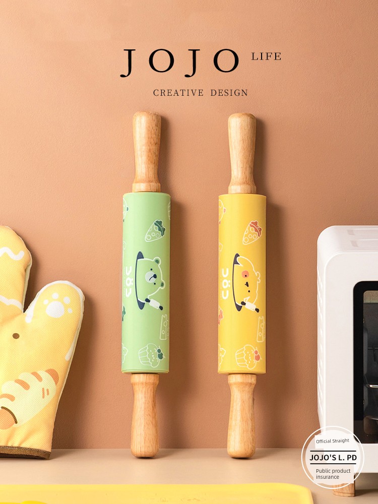 Jojo's L. Pd. Position. Rolling Pin Chopping Board Suit Solid Wood Large Rolling Pin | Official Position
