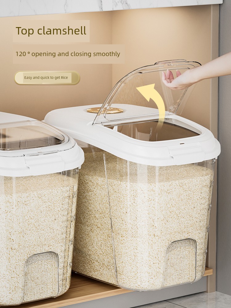 Rice Bucket For Home Insect-Proof Moisture-Proof Sealed Rice Bucket Rice Storage Box Rice Bin Flour Noodle Jar Cereals Storage Tank