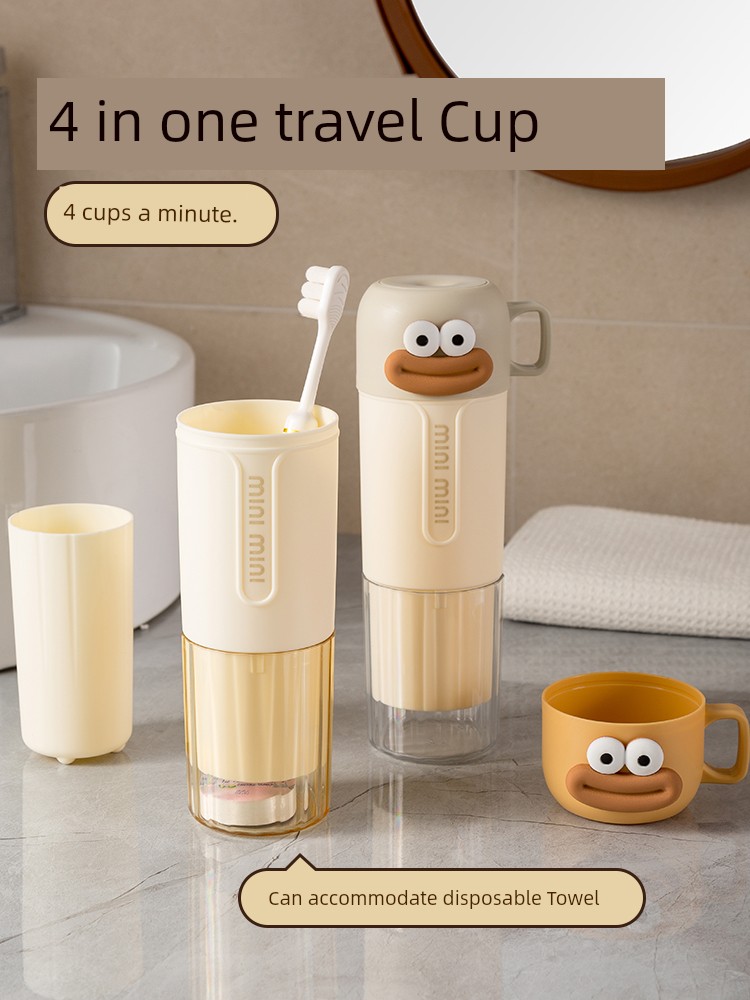 Travel Wash Cup Tooth-Cleaners Cup Portable Tooth Mug Storage Set Good-looking Three-in-One Travel Gargle Cup