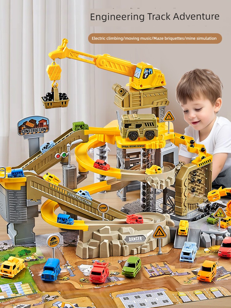 2025 New Arrival Kids Toy Engineering Car Suit Earth Excavator Stirring Tilting Crane 1-3 Years Old 5 Boys 6