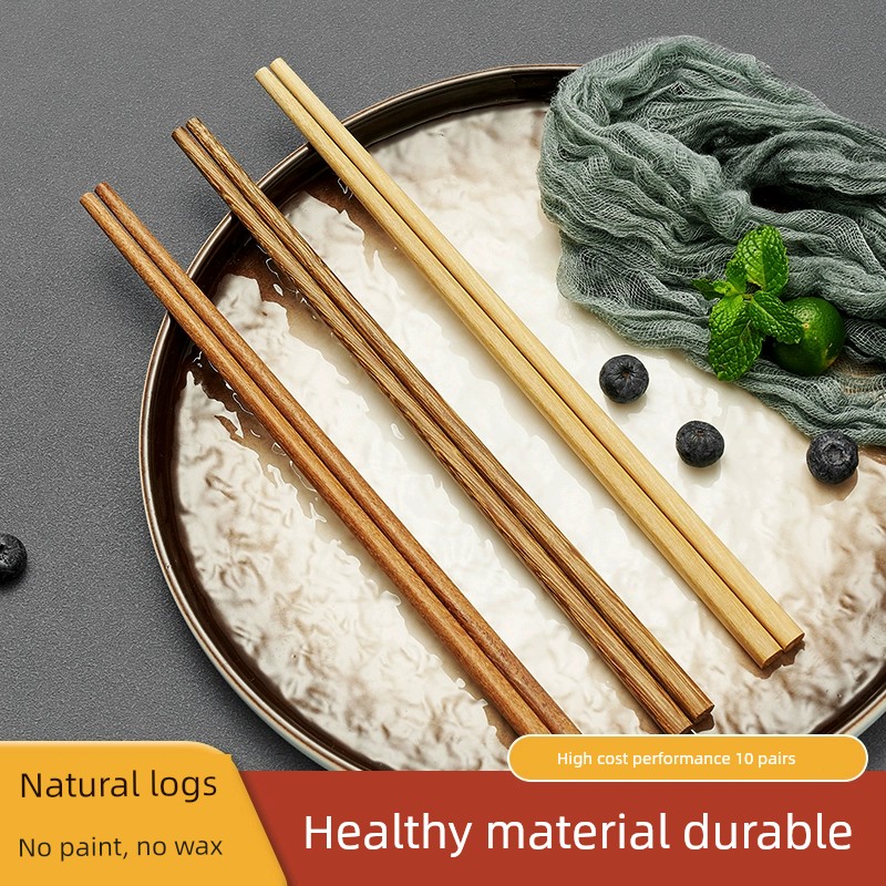 Red Sandalwood Rosewood 2023 New Arrival Personal Special Chopsticks For Home High-Grade Non Slip 10 Pairs of Meal Mildew-Proof Wooden