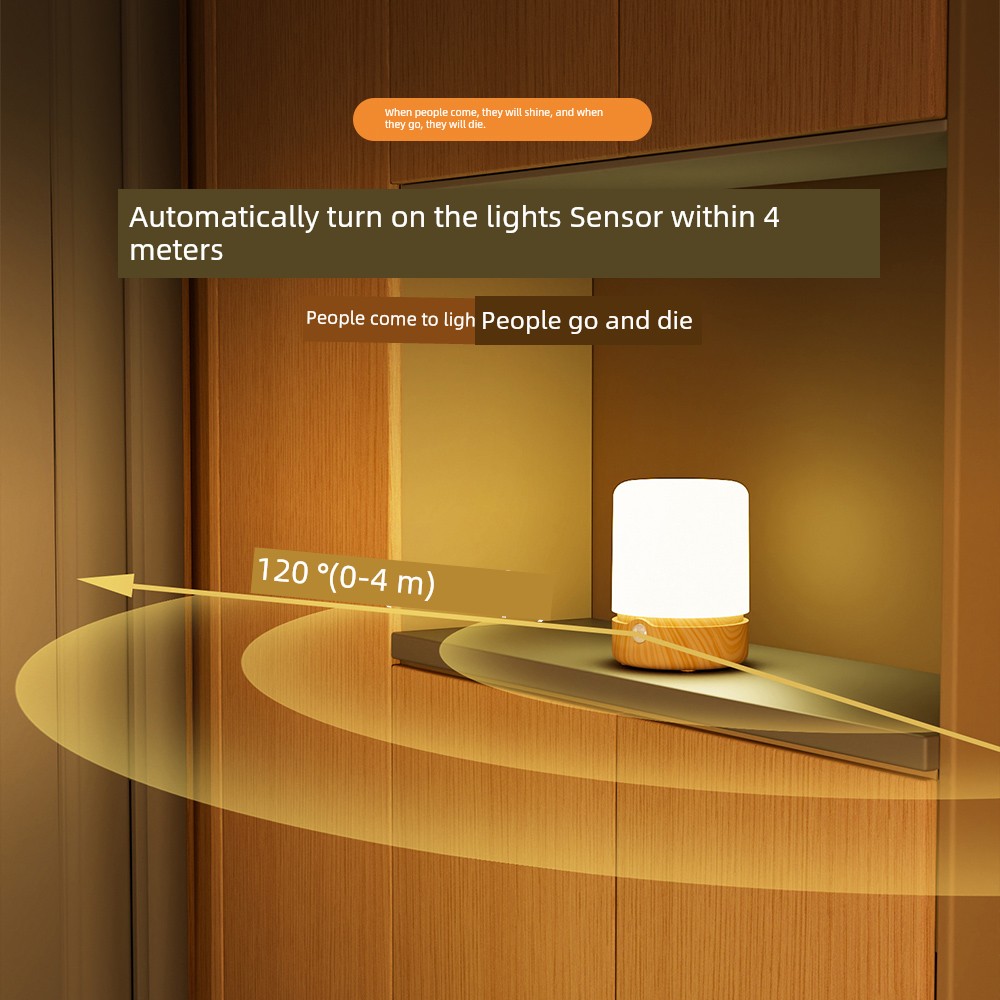 Romantic Small Night Lamp Mini Bed Seven-Color Atmosphere Charging Lamp Sleeping with Night Bedside Lamp Flirting Bedroom Light
