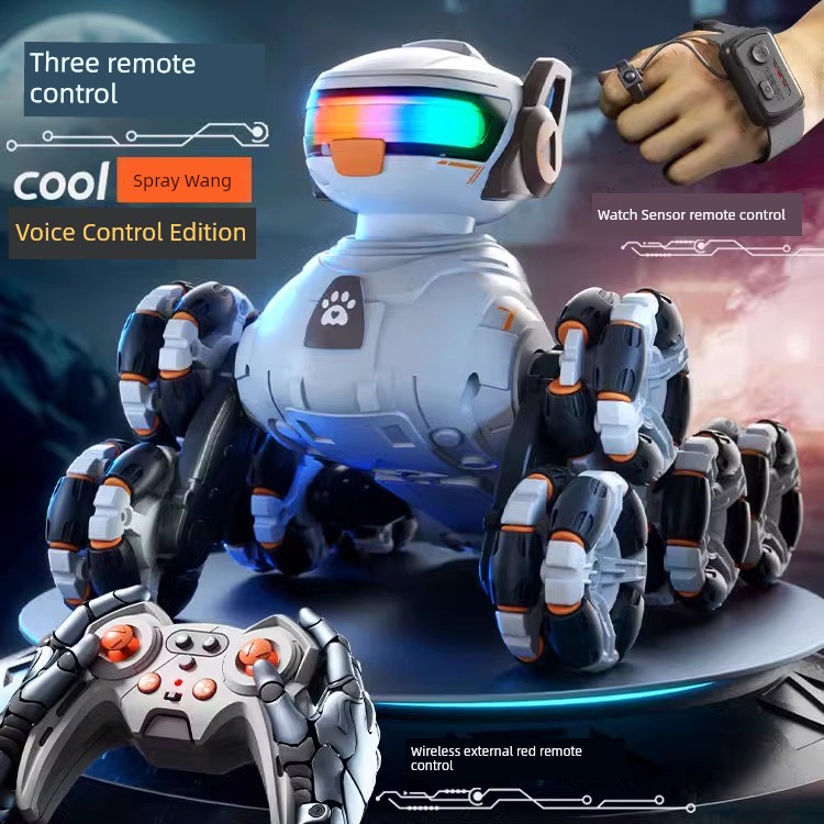 Remote Control Robot Dog Toy Kids Motor Machine Dog Spray Smart Car Pet Dog Boy Birthday Gift