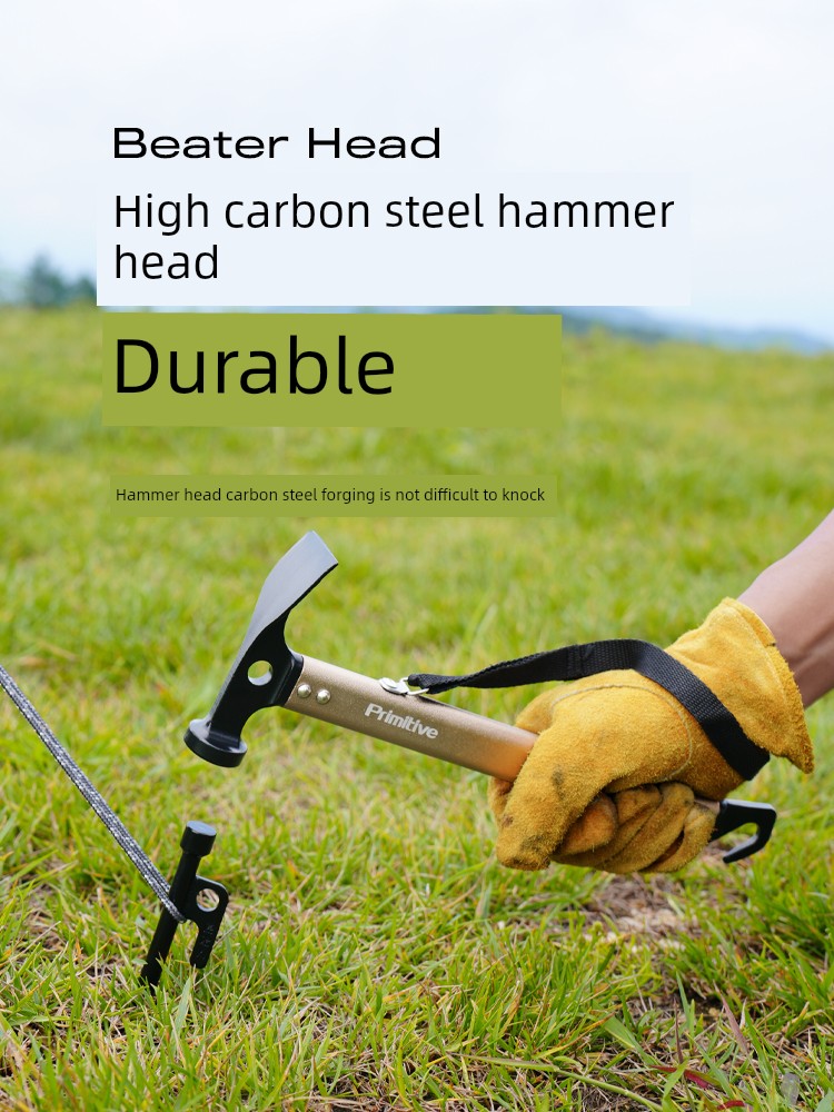 Primitive Man Stake Hammer Survival Equipment Cast Iron Outdoor