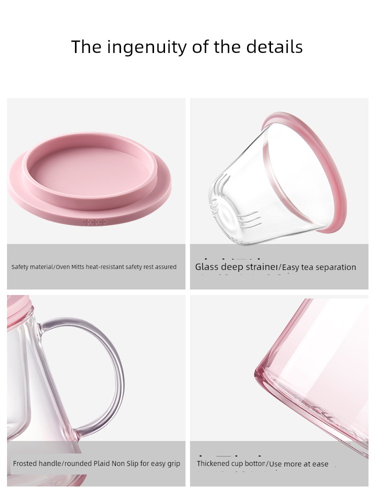 Fuguang Fu + Glass with Handle Tea Water Separation Office Tea Infuser Women's Personal Tea Cup