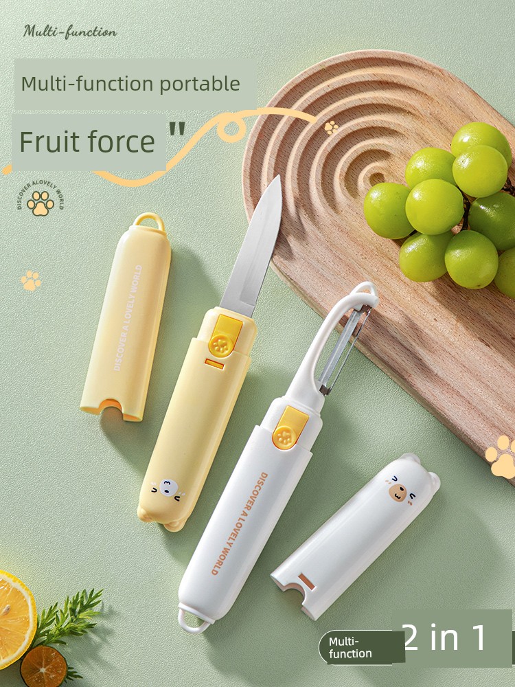 Two-in-One Student Dormitory Portable Peeler Fruit Knife