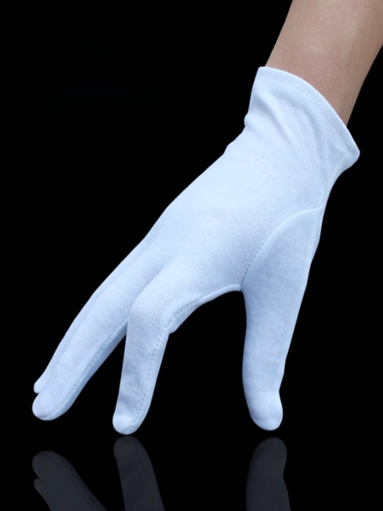 Etiquette Crafts Plate Bead Cloth Driving Summer White Gloves