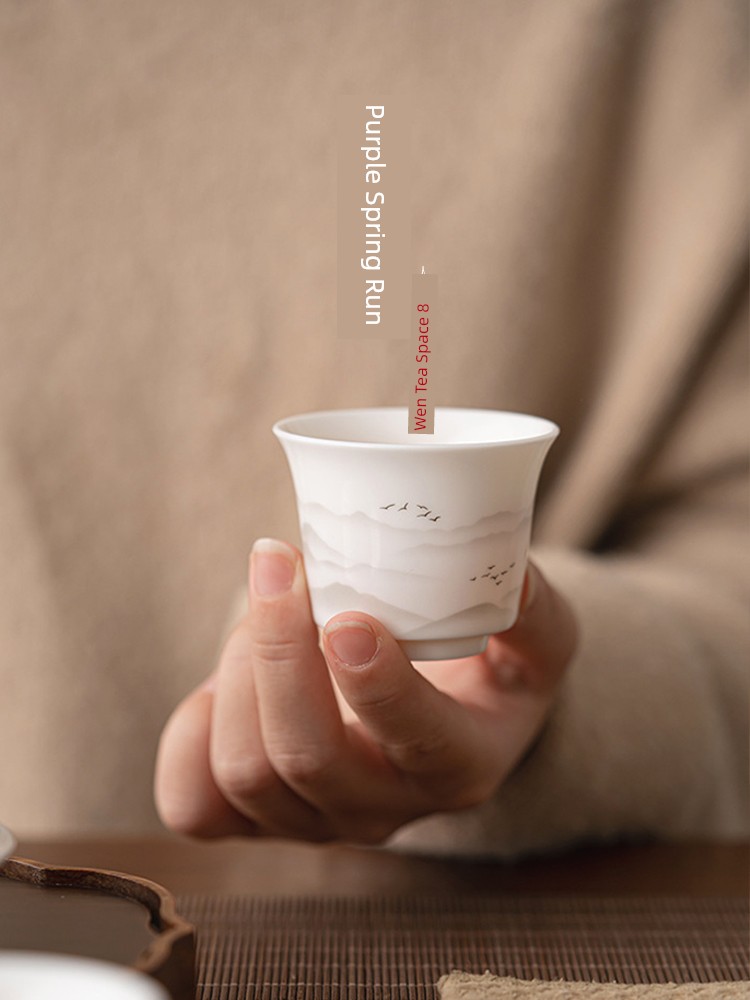 Jojo's L. Pd. Ziquan Jian. Tea Cup Ink Painting Landscape Ceramic Tea Fragrance-Smelling Cup | Scream