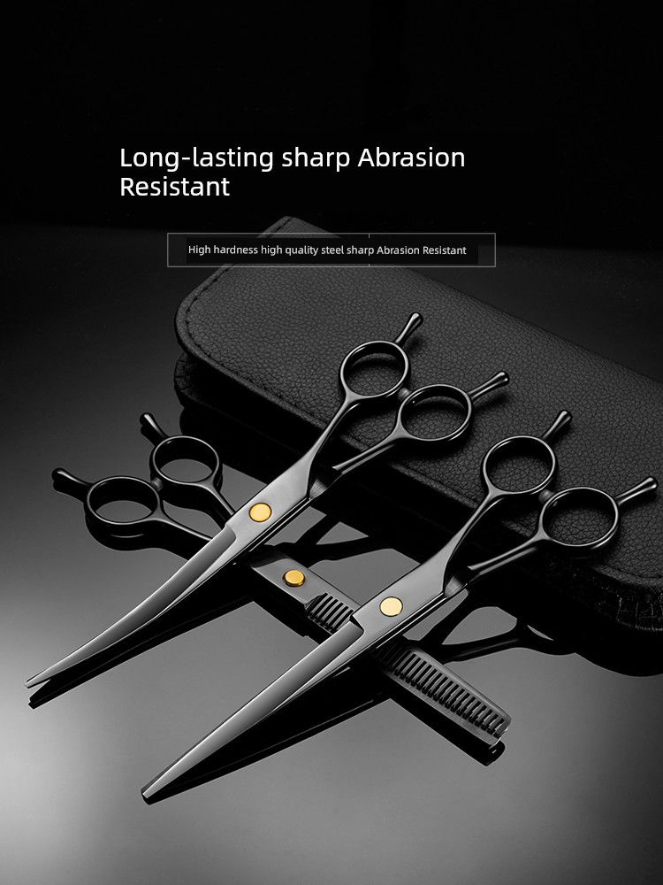 Jieanxi Pet Beauty Scissors for Cats and Dogs Pet Hair Scissors Tool Bags Decoration Hair Scissors Teddy Hair Cutting Tool
