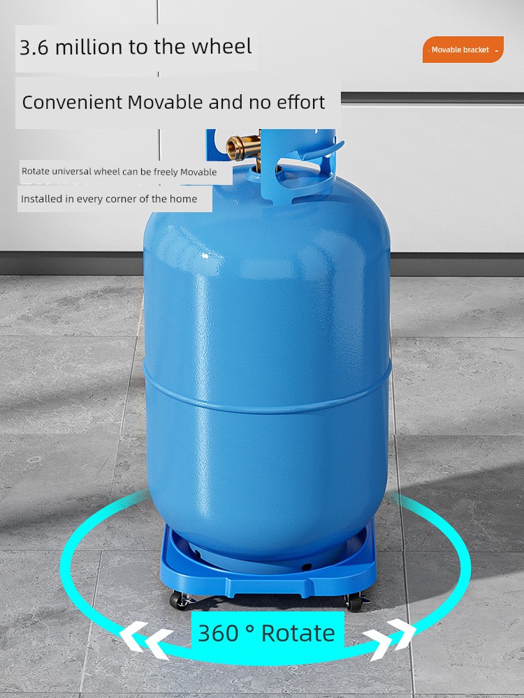 Gas Bottle Movable Bracket Gas Tank Base Bottled Water Storage Rack Flower Pot Bracket Liquefied Gas Gas Tank Shelf Mr