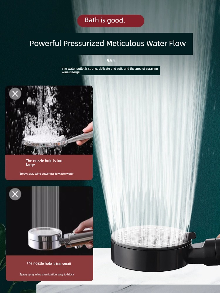 Supercharged Shower Head Nozzle Home Bathroom Water Heater Bath Pressurized Rain Bath Shower Head Bath Heater Suit
