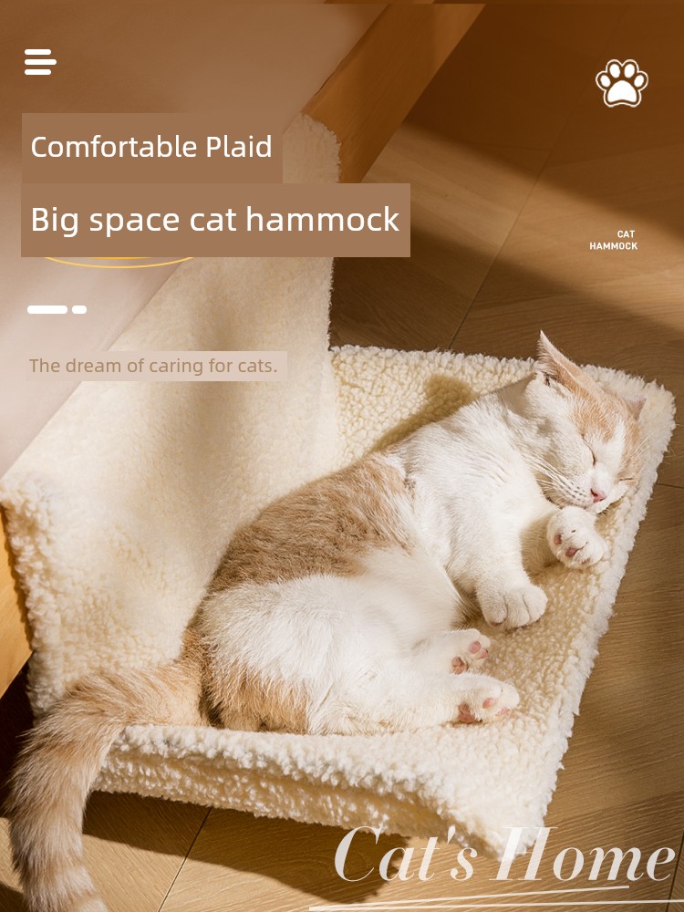 Cat Bedside Hanging Bed Hanging Cat Winter Nest Window Balcony Cat Rack Pet Cat Hammock Sun-Drying Handy Gadget