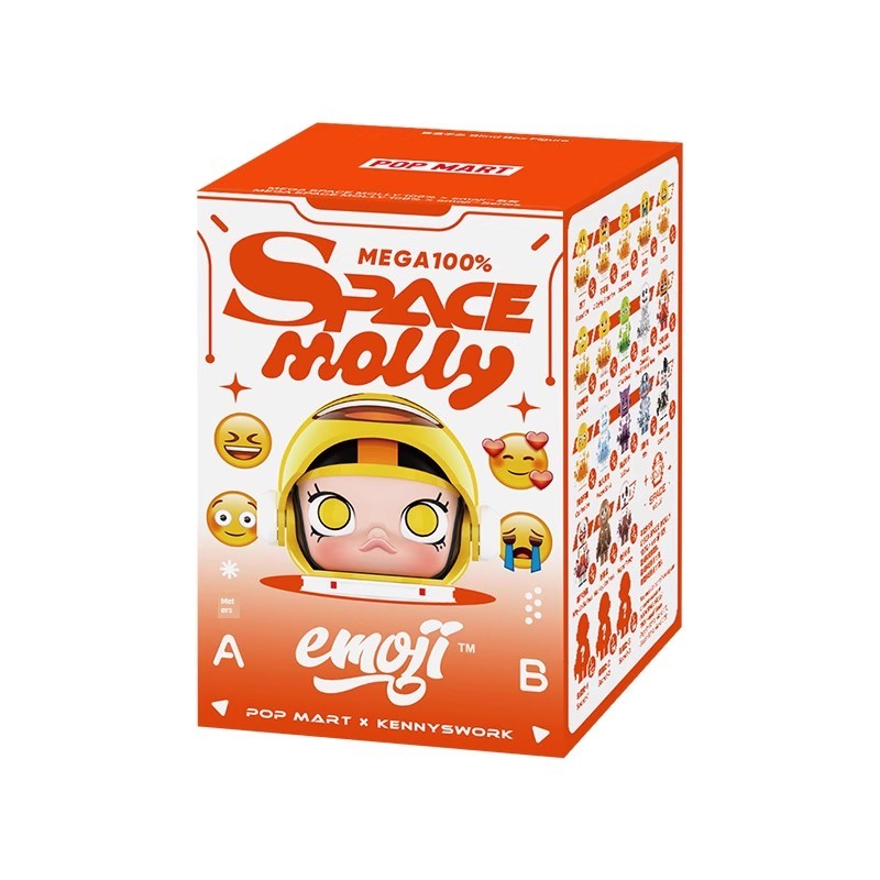 [Tens of Billions] Pop Mart Mega Space Molly × Emoji™Series Blind Box Hand Gift