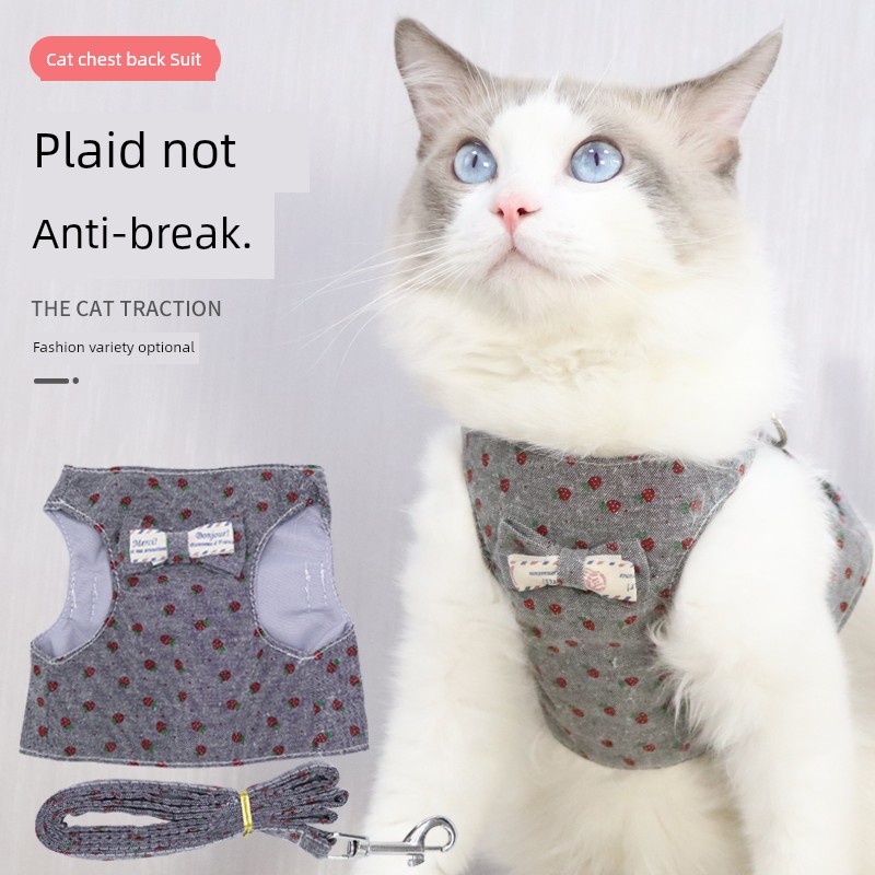 Cat Rope Cat Special Hand Holding Rope Anti Breaking Loose Walking Cat Handy Gadget Vest For Home with Puppy Minipet Supplies