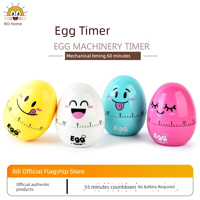 Egg Mechanical Timer Student Children's Online Red Cartoon Learning Dedicated Countdown Time Management Kitchen Reminder