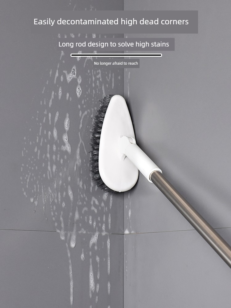 Brush Bristle Toilet Brush Floor Long Handle Bathroom Cleaning Brush Floor Gap Brushes Toilet Cleaning Gadget Scrubbing Brush