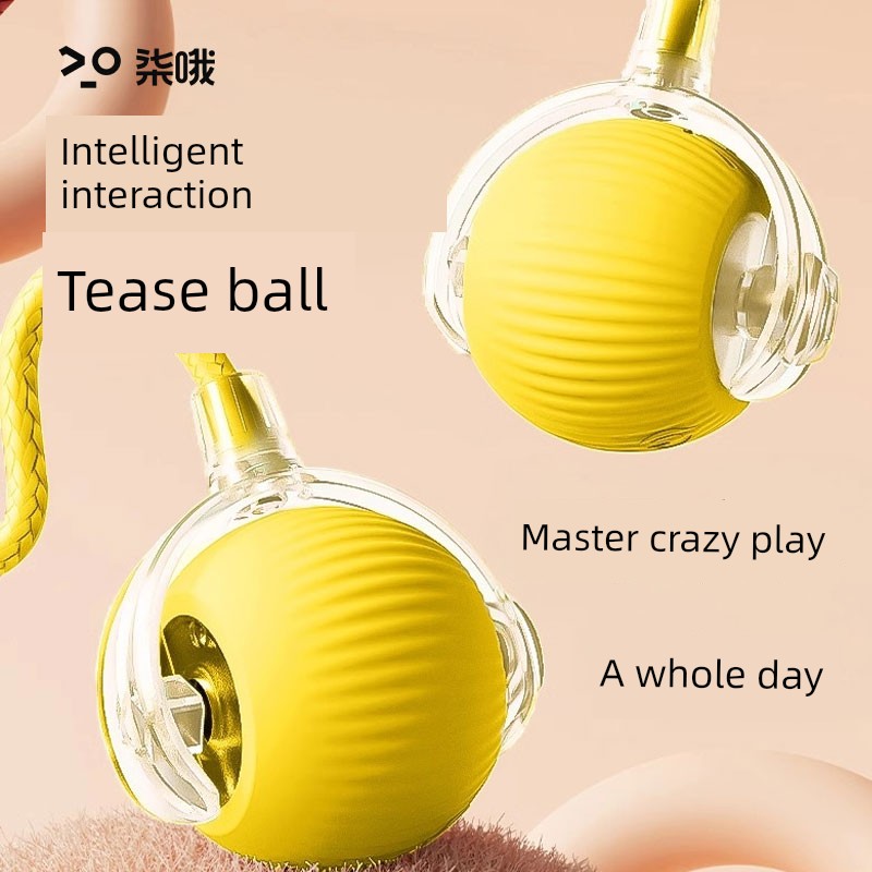Dog Toy Ball Automatic Dog Walking Ball Intelligent Self-Hi Relieving Stuffy Bite-Resistant Handy Gadget Physical Strength Consumption Dog Supplies Complete Collection