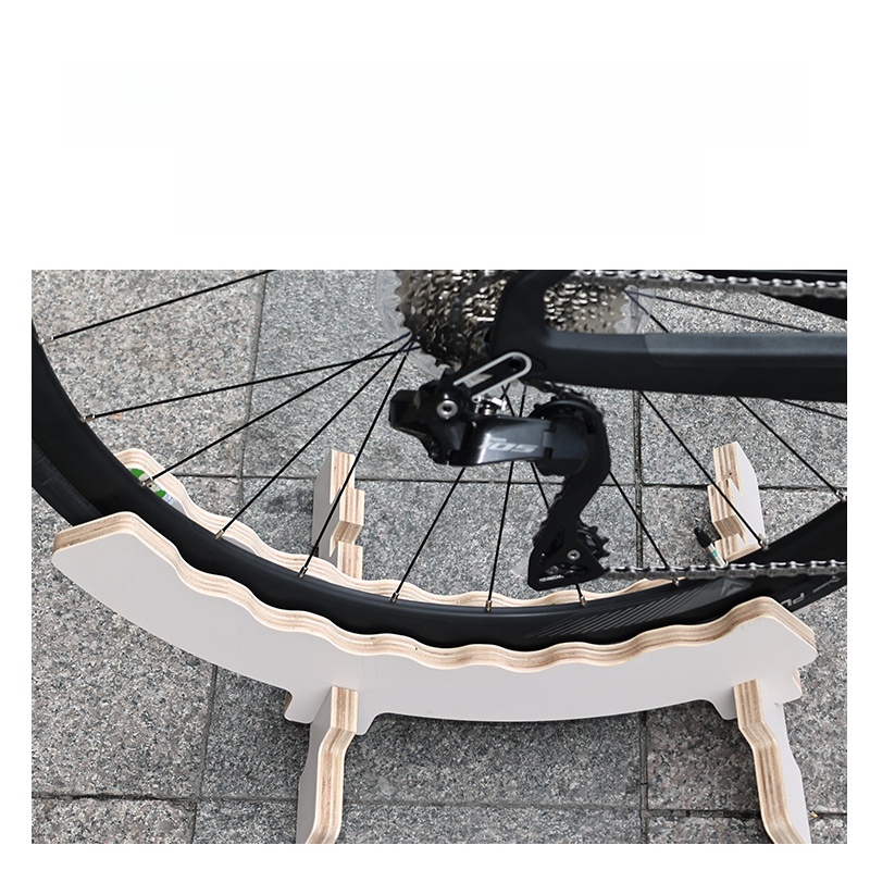 Bicycle Wooden Parking Rack Highway Mountain Bicycle Portable Display Vertical Frame Maintenance Support Frame for Highway