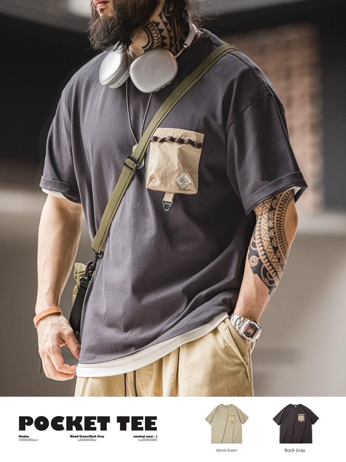 Madden Outdoor Casual Mechanical Style Short Sleeve Workwear with Pocket