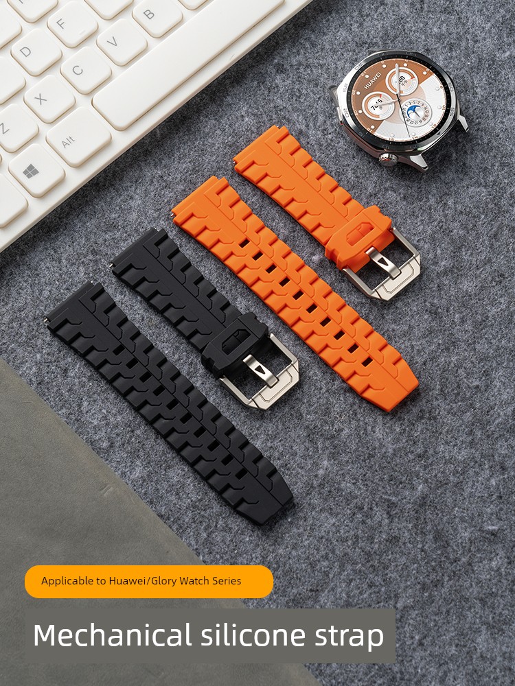 Applicable to Huawei GT5 Watch GT4 Strap GT3 Silicone GT2 Smart Watch3pro Watch Bracelet 4 Sports Watchgt5 Accessories Watt4 Mechanical Pattern GT Special Female 2e Male Buds New Arrival