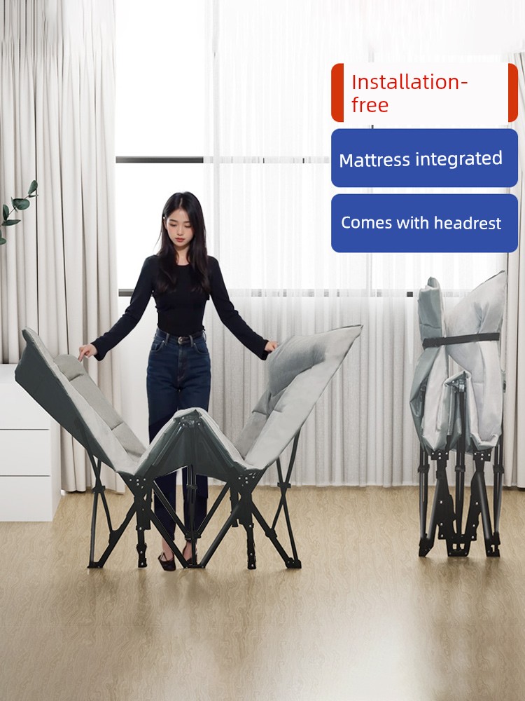 Jie'an Xi Lunch Break Folding Bed Single Bed Adult Office Siesta Appliance Recliner Simple Marching Small Bed Escort