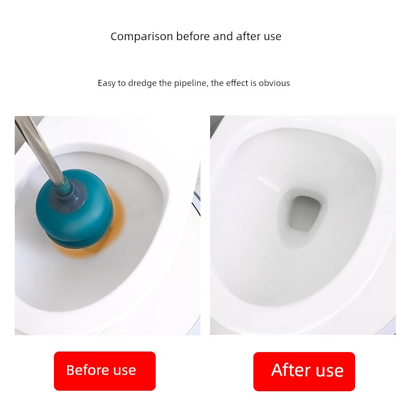 Jujiajia Toilet Plunger Sub-Toilet Toilet Sewer Dredging Gadget Blocked Poking through Pipe Swab Leather ..