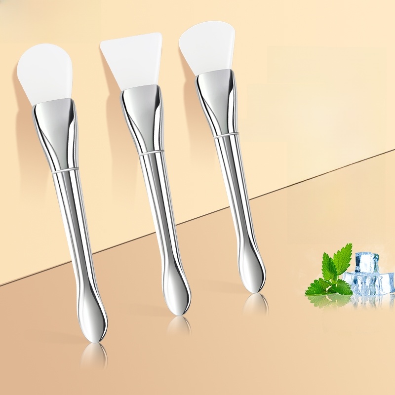 Silver Rod Cleansing Smear Spa Makeup Face Facial Treatment Brush