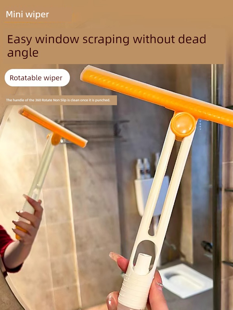 Multi-Functional Rotating Water-Spray Glass Wiper Handy Gadget For Home Window Cleaning Wiper Blade Window Cleaning Cleaning Tool