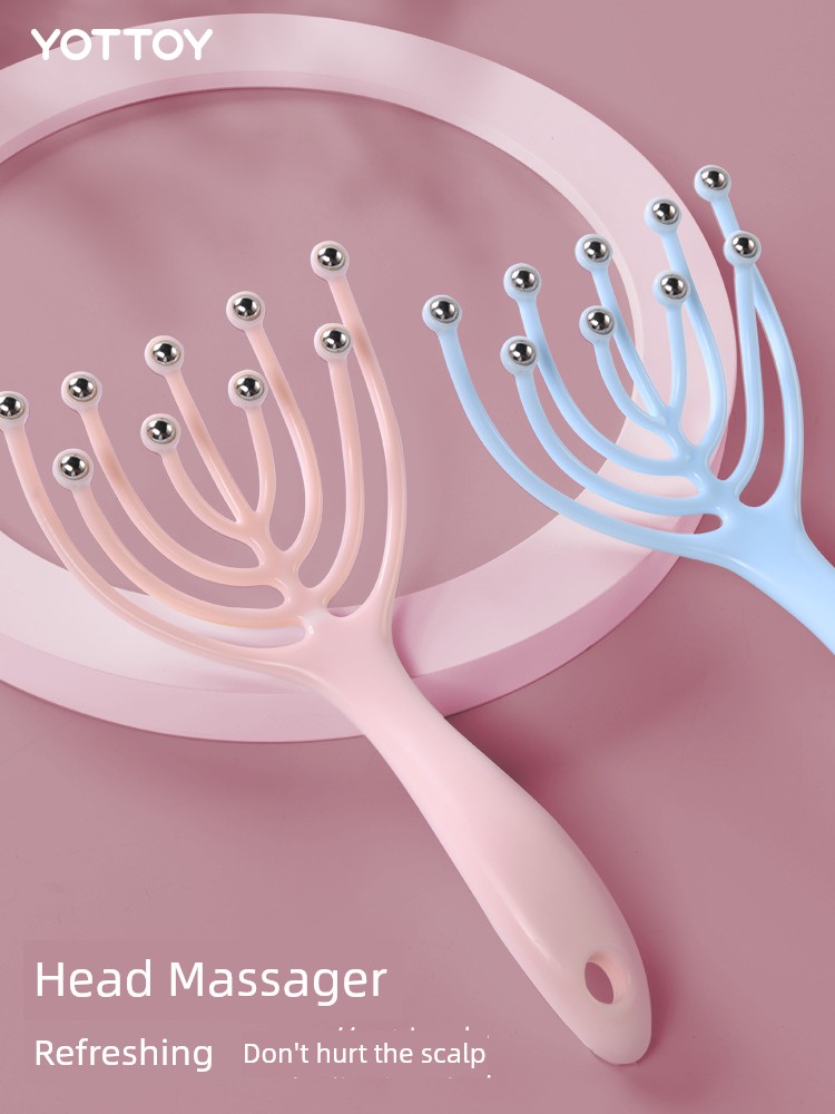 Nine-Claw Head Massager Comb Ball Head Acupuncture Massager Claw Soul Extraction Relieve Fatigue Tension Scratching Claw