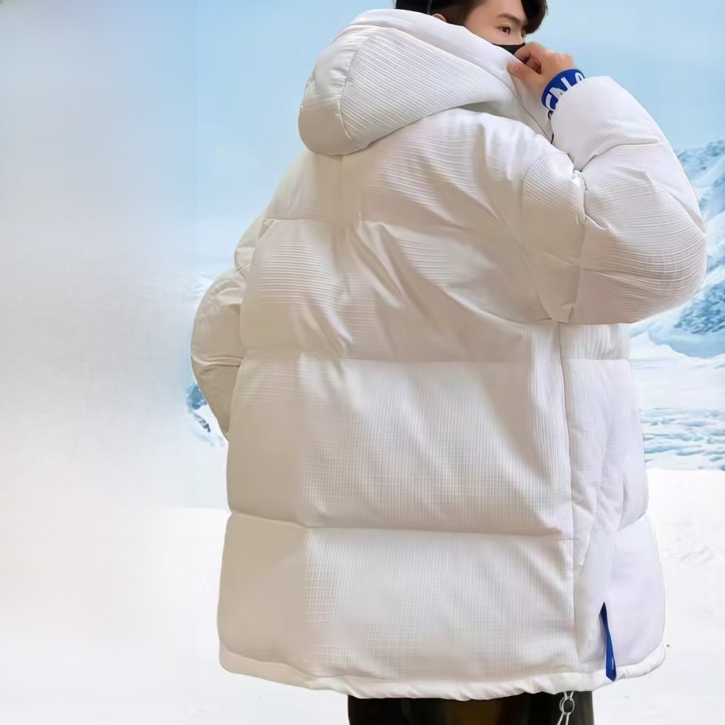 2024 Winter New Short Best Selling down Jacket Men and Women Couple Thickened Outdoor Sports Bread Hooded Windproof Thermal Coat