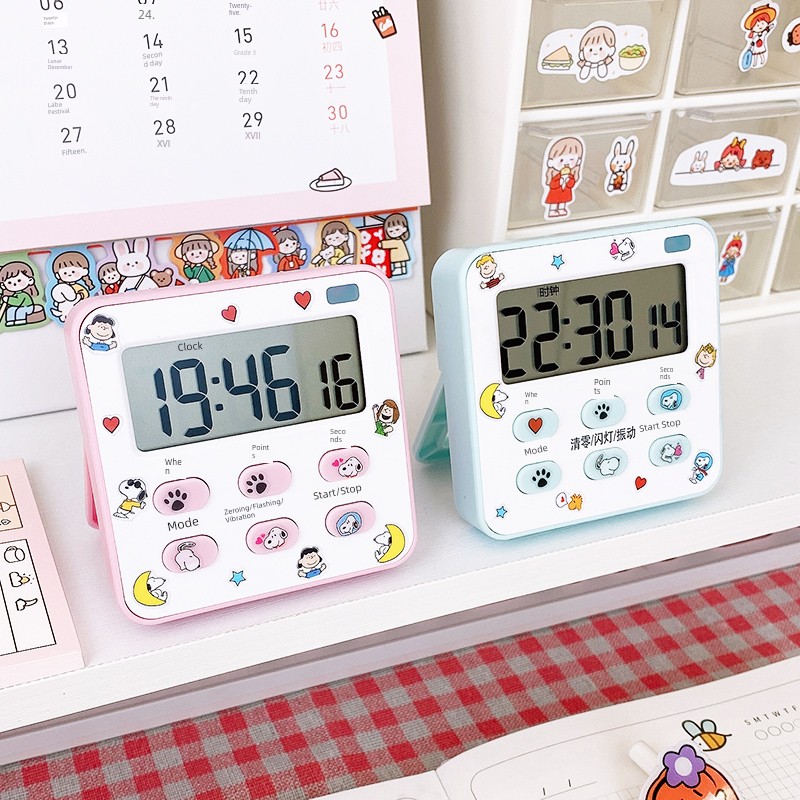 Cute Timer Learning Special Student Self-Discipline Alarm Clock Reminder Kitchen Time Management Countdown Timer
