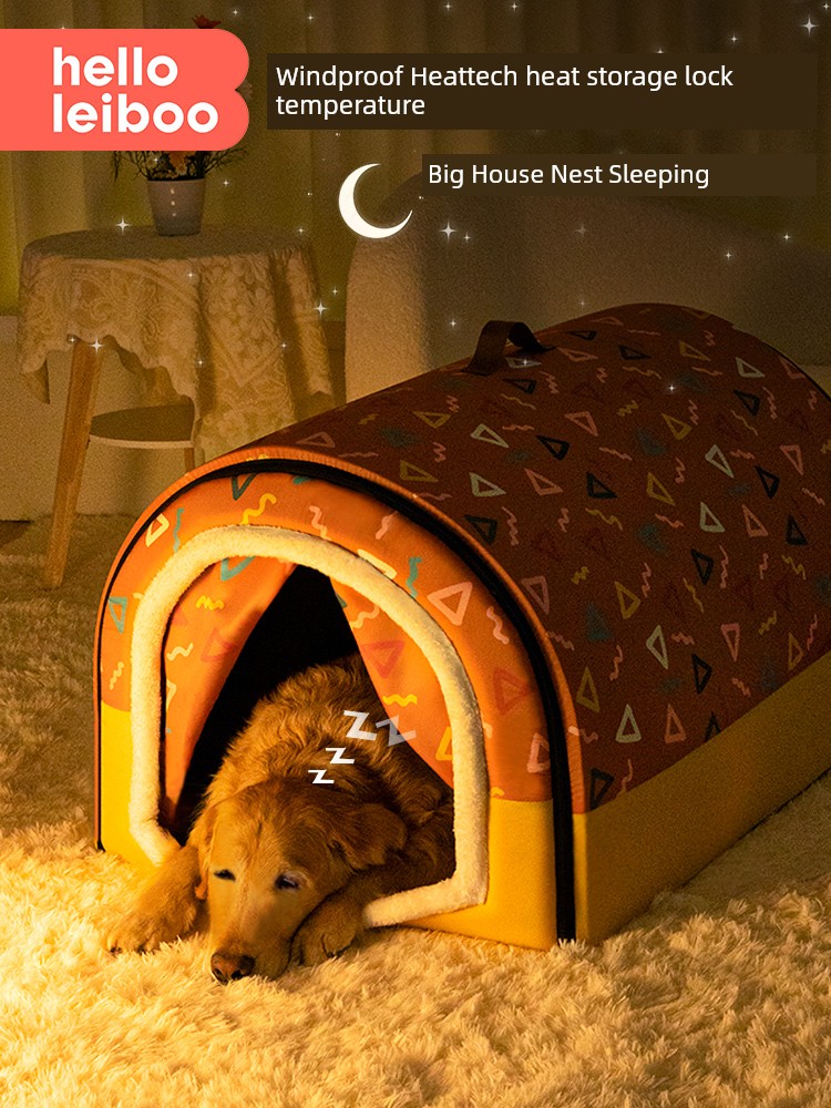 Winter Heattech Large Dog Closed Sleep Kennel