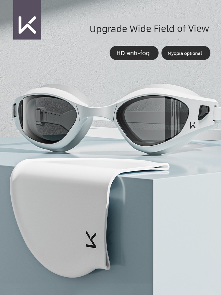 Keep Swimming Goggles Waterproof Anti-Fog HD Myopia Degree Male Professional Swimming Glasses Submersible Equipment Female Swimming Cap Suit