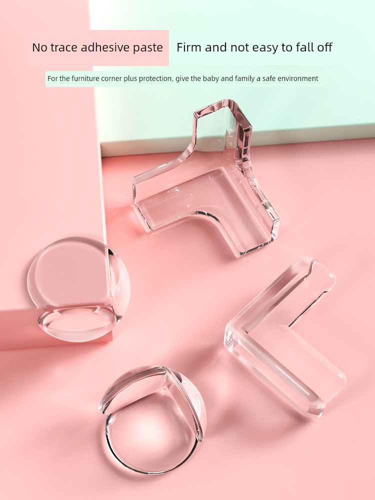 Kids Anti-Collision Corner Bumper Strip Window Table Edge Protector Sticker Protective Cover Safety Anti-Collision Silicone Corner Guard Soft Right Angle