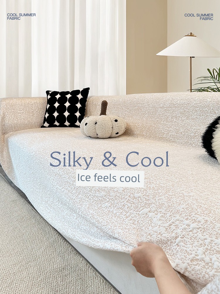 Summer Cool Ice Silk Sofa Cover Cloth Full Covered Cover 2025 New Arrival Summer Non-Slip Sofa Cushion Sofa Slipcover Cover Towel