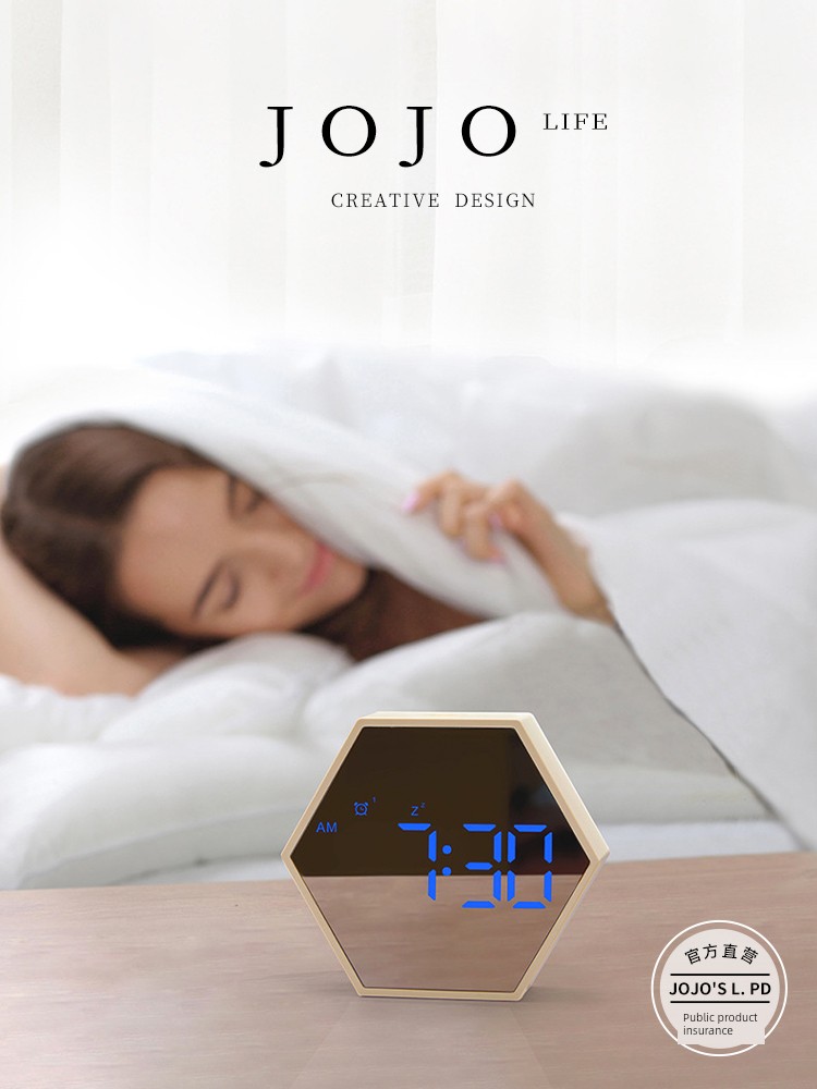 Jojo's L. Pd. Xinwei. Hexagonal Timing Alarm Clock Led Smart Adjustable Cartoon Kids | Less