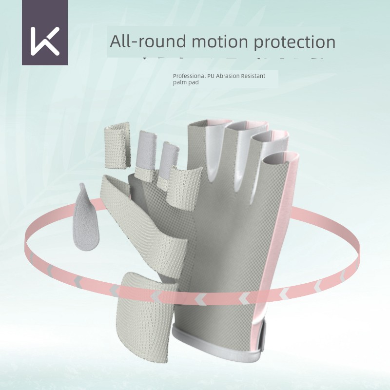 Keep Fitness Gloves Women's Equipment Training Thin Anti-Cocoon Non Slip Half Finger Sports Wrist Band Pull-up Men