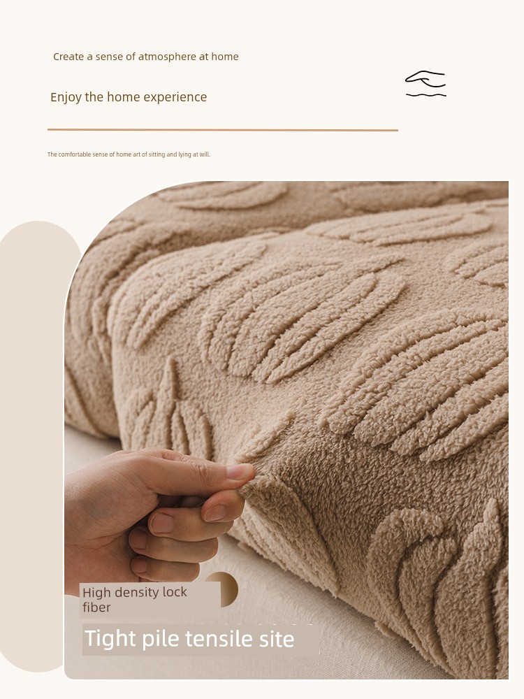 Autumn and Winter Thickened Fleece Sofa Cover 2025 New Arrival All-Inclusive Universal Sofa Keep Warm Elastic Cushion Cover