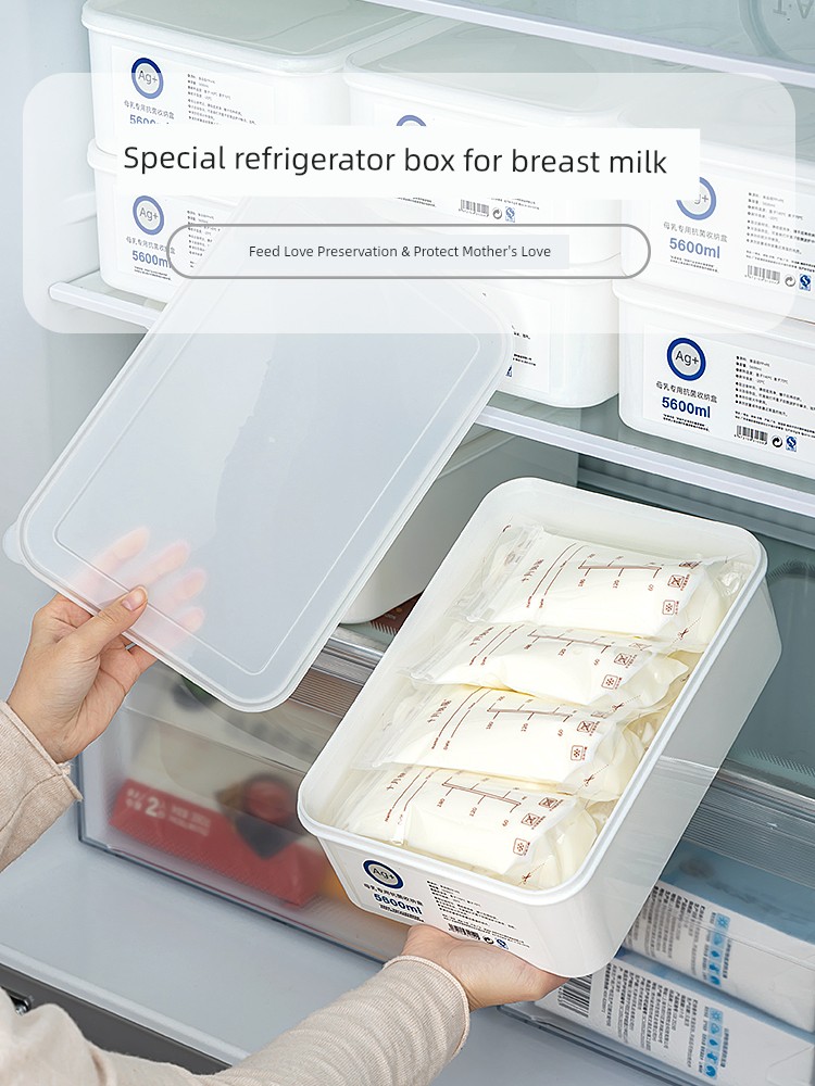 Japanese-Style Antibacterial Breast Milk Special Cold Storage Box Refrigerator Frozen Storage Milk Box Food Grade Fresh Milk Storage Sealed Storage Box