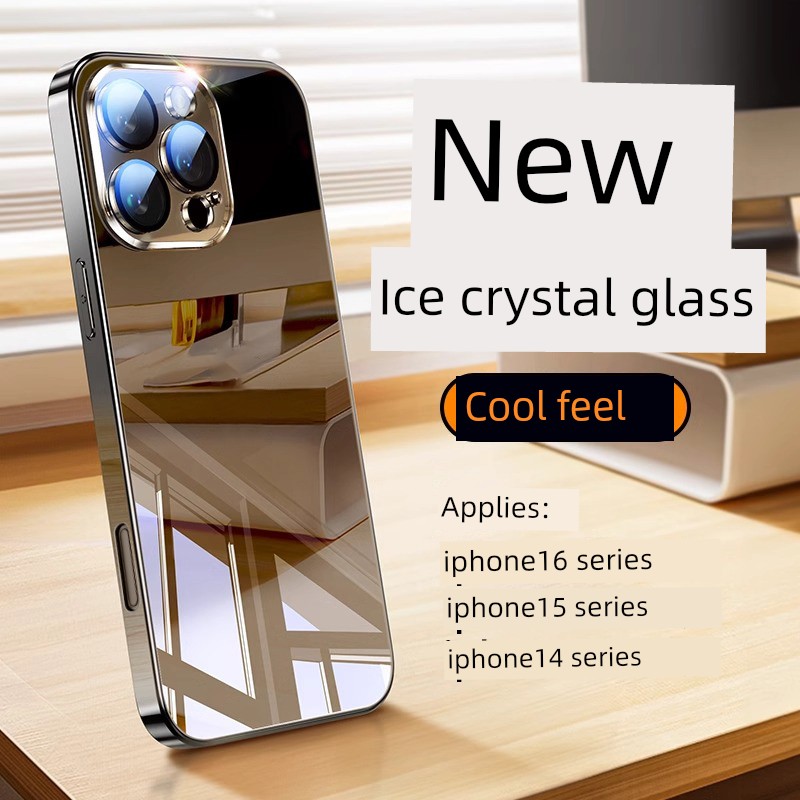 Ice Crystal Protective Cover Glass Mirror Fancy Apple