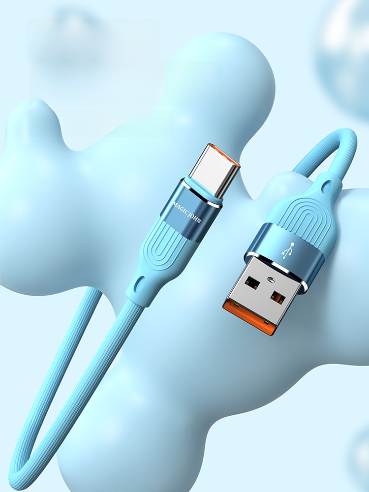 Typec Data Cable 6A Fast Charge Super Applicable to Huawei Vivo Xiaomi Oppo Mobile Phone 66W Flash Charge P40mate30usb Android Charging Cable 5A Long 2 M Charging Cable Flash Charge