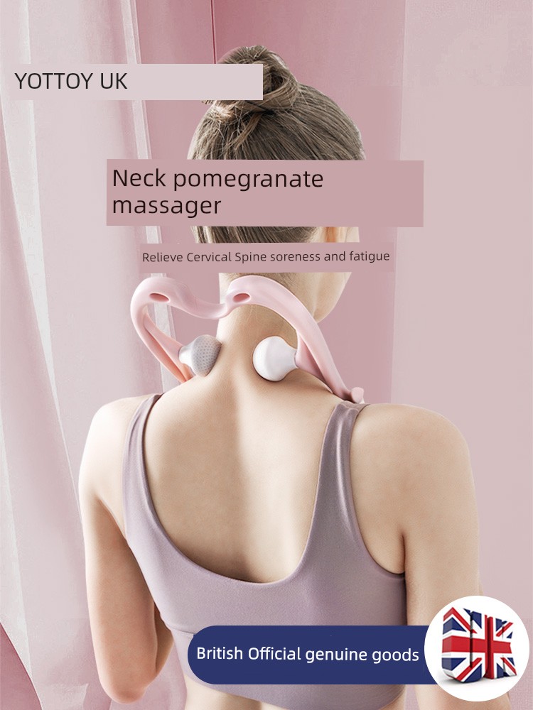 Cervical Spine Neck Clamp Kneading Neck Handy Gadget Manual Neck Device Body Care Hammer Silicone Massage Stick Neck Massage Roller Device