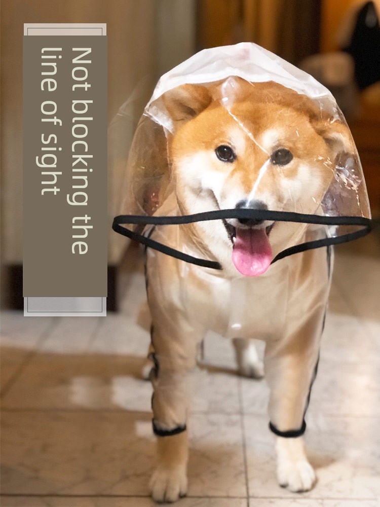 Dog Raincoat Four-Legged Waterproof All-Inclusive Teddy Bichon Shiba Inu Pet's Small and Medium Dogs Puppy Clothes Poncho
