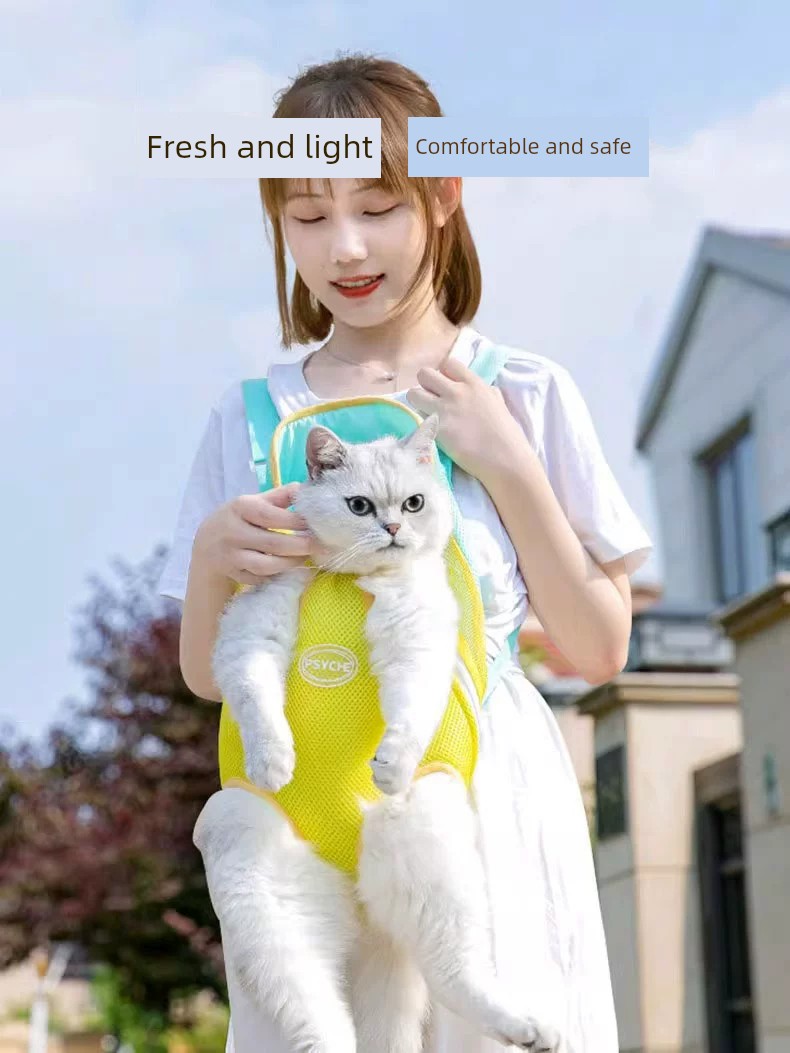 Cat Bag Outdoor Portable Chest Bag Cat Strap Outdoor Backpack Pet Bag Vest-Style Hippie Dog Back Cat Bag